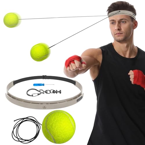 Boxing Reflex Ball Headband Set Punching Speed Reaction - color: tennis