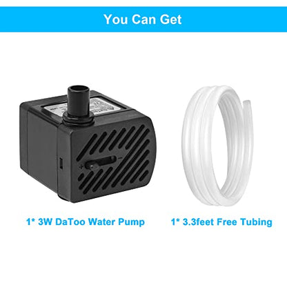 50GPH 3W Small Submersible Water Pump Mini Fountain Pump Ultra Quiet For Aquarium Fish Tank Pond Statuary Hydroponics
