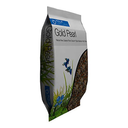 Aqua Natural Gold Pearl 10lb Gravel Substrate for Aquariums, terrariums and vivariums, 2-4mm