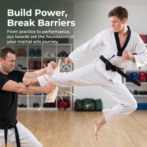 Veemoon Taekwondo Breaking Boards 10 Pack Professional Breaking Planks for Karate and Martial Arts Training Wooden Target Boards for Kids Performance Practice 11.53 X 7.99 X 0.23 in