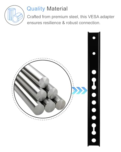 Steel VESA Extension Brackets for TV Ceiling/Wall Mounts, Adjustable Heavy Duty Vertical VESA Extender Replacement Bracket (Black) - color: Black (TV)