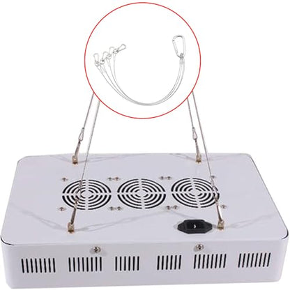 CHENJIN 2PCS Stainless Steel Plant Grow Light Hanging Rope Silver 1.5x350mm Wire Rope Hanger for Flower Pots Light Emitting Diode Grow Light Aquarium Light Hanging Rope Holder