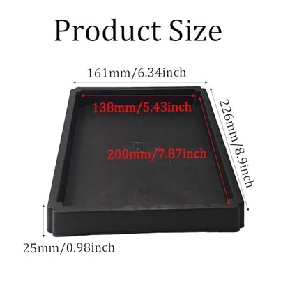 9 Inch Black Plant Saucer Tray, Heavy Duty Resin Flower Pot Drip Tray, Water Catcher for Indoor Outdoor Planters and Seed Starting - size: 9 Inch