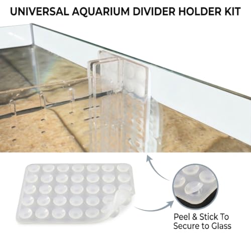 Fish Tank Divider for 5 Gallon & 5.5 Gallon Tanks, Clear Acrylic Aquarium Divider, Adjustable Fish Tank Separator with Dual Suction Cup System, Freshwater Aquarium Partition Panel