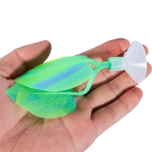 2 Pack Silicone Betta Resting Leaf Hammock, Double Layer Coral Bed, Purple Green Aquarium Fish Tank Decor