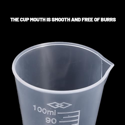 1PC 100ML Tapered Measuring Cups Transparent Plastic Measurement Cup for Kitchen Laboratory 12.5 * 5cm