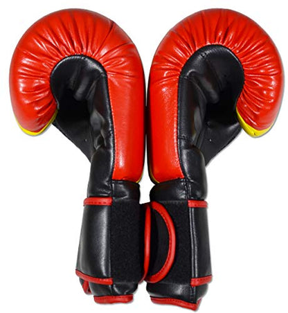 Gym Training Stand-Up Boxing Gloves - color: Rastafarian, size: Large weighs 16oz