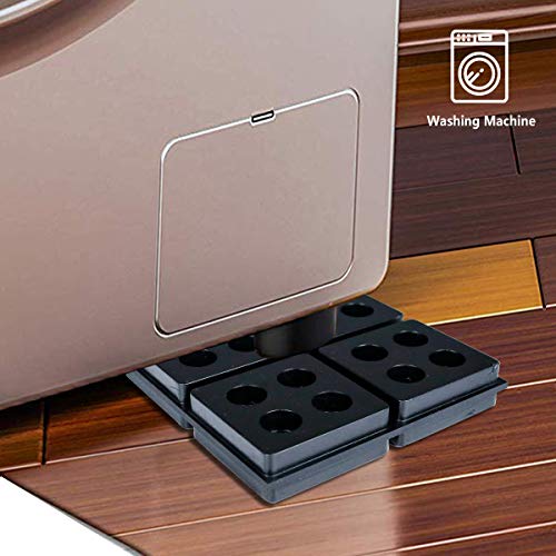Anti Vibration Rubber Pads, 4" X 4" X 3/4" Heavy Duty Waffle Vibration Isolation Pad for HVAC, Air Compressor, Washer and Dryer, Air Conditioner Units, 4 Pack