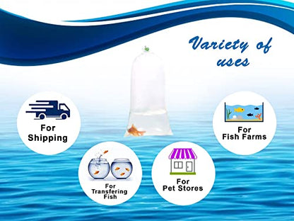 Fishery Bags 10 Inches Leak Proof Rounded Bottom Corners Clear Plastic Fish Bags for Marine and Tropical Fish Transport. (10" x 20" / 100 Pack / 2 Mil) - size: 10" x 20" / 100 Pack / 2 Mil