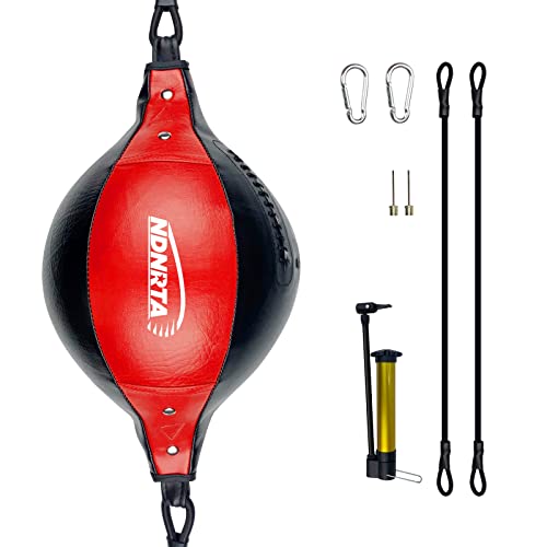 Double End Bag, (Classic Style Upgraded),Improve Reaction Speed, Boxing Equipment, Durable, Double End Punching Bags, Home Gym, Floor to Ceiling, for Boxing (Shipped from the U.S) - color: Black Red