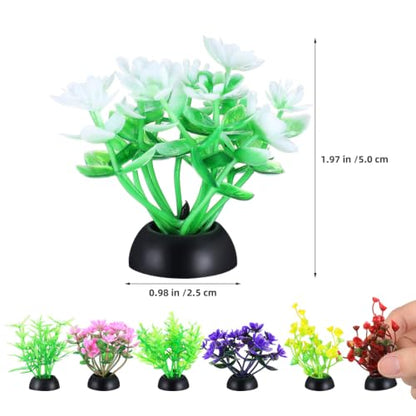 Toyvian Artificial Aquarium Plants 20PCS Plastic Aquarium Plants Mixed Styles for Fish Tank Decor | Betta Fish Tank Accessories Universal Fake Water Grass Decorations for Freshwater Tank