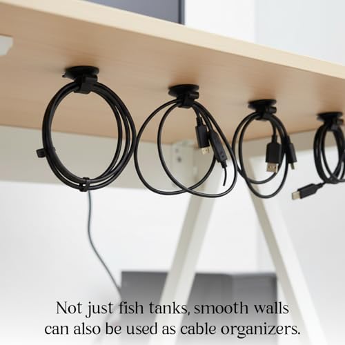 20 Pcs Aquarium Suction Cups with Clips Small Suction Cup Wire Holder Fish Tank Air Pump Accessories for 3/16" Air Hose Holder