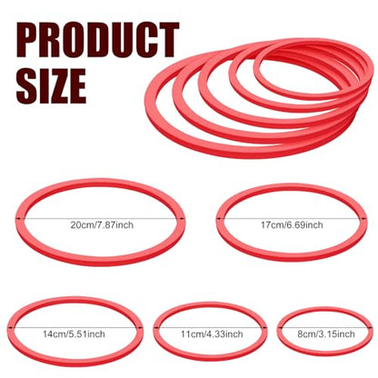 PEUTIER 5pcs Aquarium Floating Plant Rings, Round Fish Feeding Rings Foam Fish Tank Plant Corral for Bettas, Goldfish Aquarium Accessories Duckweed Isolation Circle Keep Plants in Place (Red)