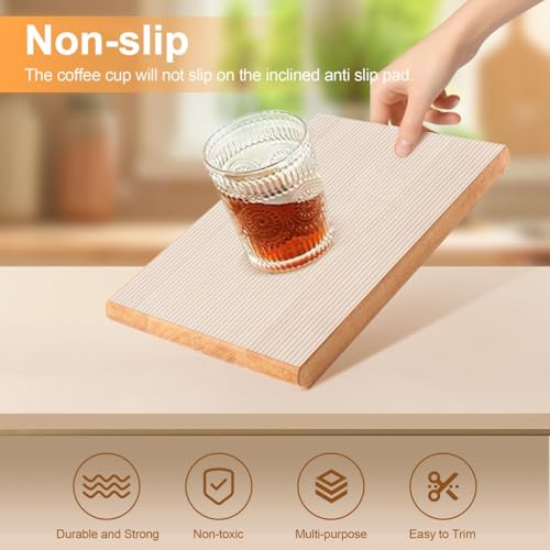 Shelf Liners for Kitchen Cabinets Non-Slip Drawer Liner 24 Inches x 20 FT Waterproof & Oil-Proof Non Adhesive Durable Material Fridge Liner for Shelves - size: 24"W x 240"L
