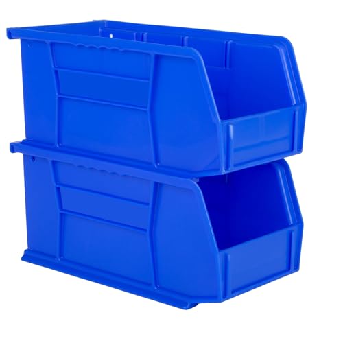HE HUDSON EXCHANGE 11" x 5.5" x 5" (12 Pack) Plastic Stackable Storage Bin, Blue - color: Blue, size: 12 Pack