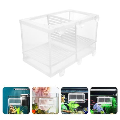 VANZACK Aquarium Fish Breeding Box Divider for Fry Hatching and Safe Separation Incubator for Fish Lightweight and Easy to Clean Nursery Tank