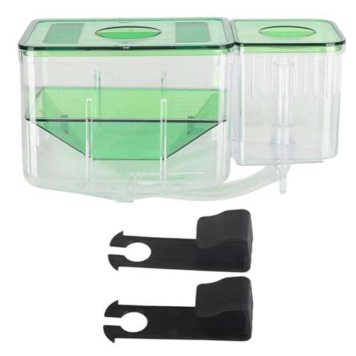 Aquarium Fish Tanks Breeding Box, Double - Layer Isolation Incubator for Injured Small Fish Shrimp, Newborn Fish Spawning Box with Connection Tube and Fixing Bracket, Safe Breeding
