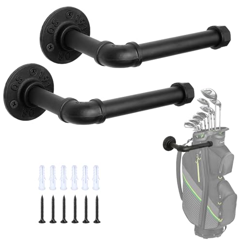 BiJun Wall Mount Golf Bag Storage Rack, Space Saving Garage Home Organizer
