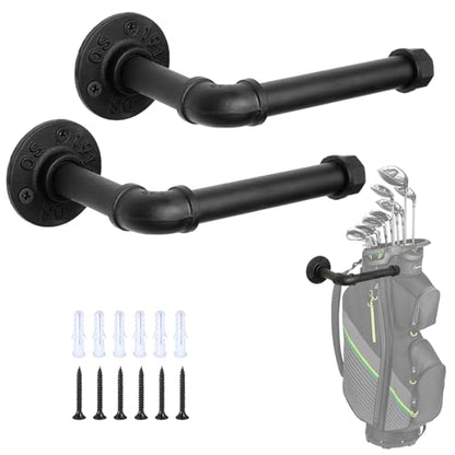 BiJun Wall Mount Golf Bag Storage Rack, Space Saving Garage Home Organizer