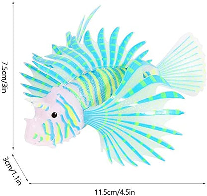 Yosoo Artificial Lionfish Luminous Fake Fish Aquarium Fish Ornament Simulation Animal Decoration (Blue)