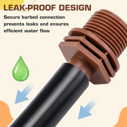 12 Pcs 3/4" Thread to 1/2" Coupling PVC to Drip Irrigation Adapter Fittings, 3/4" Male Pipe Thread(MPT) x 1/2" Barbed Drip Line Coupling Connectors - size: 3/4" Thread to 1/2" Coupling