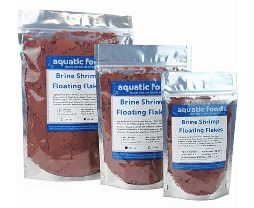 Brine Shrimp Flakes for Freshwater Cichlids, Angels, Tetras, Guppies, Marine Tangs, Butterflies, Angelfish, Anthias, Clown Fish. WL…1/4-lb Foil Pouch Bag - size: 4 Ounce (Pack of 1)