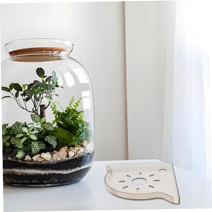 Alasum Triangle Aquarium Corner Organizer Multifunctional Desktop Storage Shelf for Fish Food and Accessories Transparent Fish Tank Stand