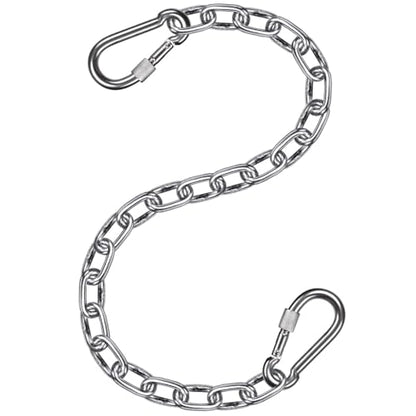 BeneLabel 1Pcs 29inch 304 Stainless Steel Hanging Chain with 4 Carabiners - color: 1pcs - 29" - Silver-stainless Steel, size: 29"