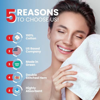 Infinitee Xclusives 100% Cotton Luxury Wash Cloths for Showering - 12 Pack - color: Charming Grey, size: Washcloths - 12 Pack