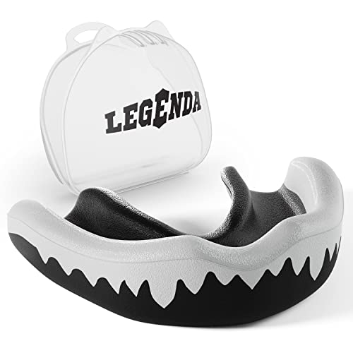 Legenda Mouth Guard Boxing, MMA for Adults & Kids - Sports Mouthguard for Football - Martial Arts Mouthpiece Wrestling, Jiu Jitsu, Muay Thai, BJJ, Karate, Kickboxing One Size w/Case Set of Two