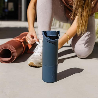 BrüMate Rise 25oz Water Bottle With 100% Leakproof Covered Silicone Straw | Insulated Stainless Steel Water Bottle | Cup-Holder Friendly | Fast Flow | Soft Sip Silicone Spout | BPA-Free (Kiwi) - color: Kiwi, size: 25 Ounces