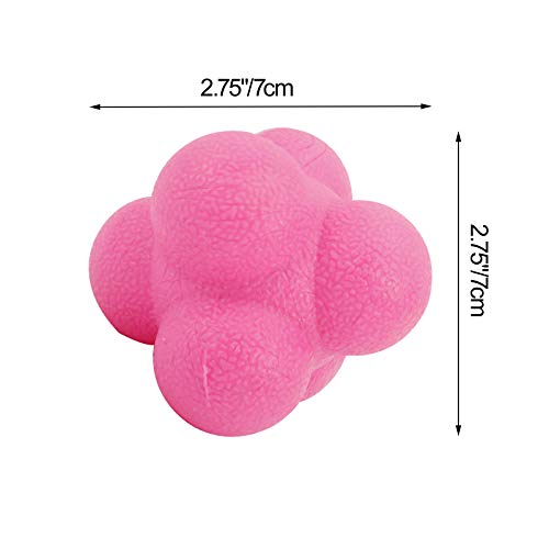 Yaegoo 6 PCS Reaction Balls Rubber Reaction Bounce Balls for Hand-Eye Coordination, Agility & Speed Reflex Training