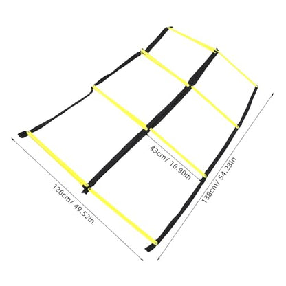 Kisangel Football Ladder: Nine-Square Agility Ladder for Soccer Training - Athletic Speed Training Tool for Footwork - Football Agility and Fitness Workouts Supply
