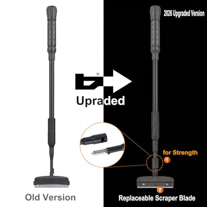 4IN1 Aquarium Cleaning Tools Long Handle Adjustable Length 18~24Inch Fish Tank Cleaner Kit Algae Scraper Scrubber Brushes Set