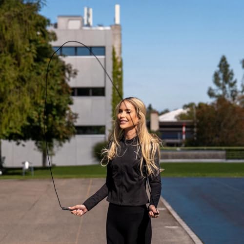 Speed Jump Rope by Dayan Kolev, 5mm PVC Skipping Rope, Great for Beginners and Advanced Athlets, Designed for Fitness, Cardio, Boxing & CrossFit, Adjustable length with Unbreakable Handles - color: Black