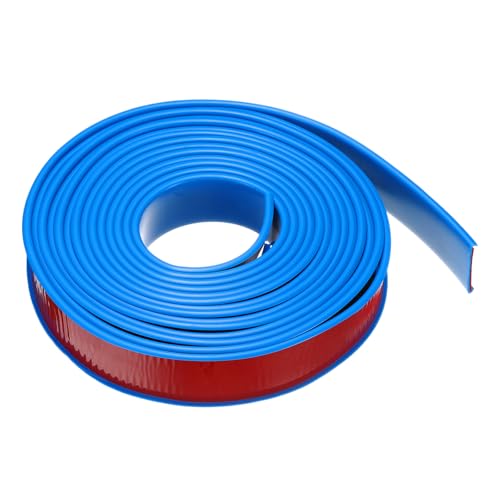 HARFINGTON U-Shape Edge Banding 1-19/32" x 20ft (40mm x 6M) Self Adhesive TPE Flexible Veneer Tape Soft Edge Strip Protector for Furniture Cabinet Table Protection Repair, Blue - color: Blue, size: 1-19/32" (40mm)