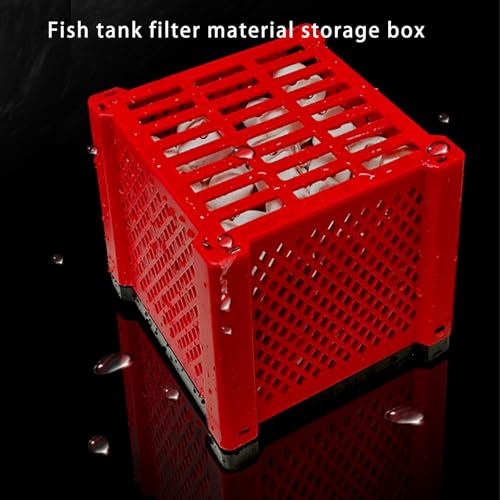 Space Saving Fish Tanks Filter Media Holder PVC Container Organizes Purification Active Carbon Water Purification PVC Filter Media Container for Aquarium