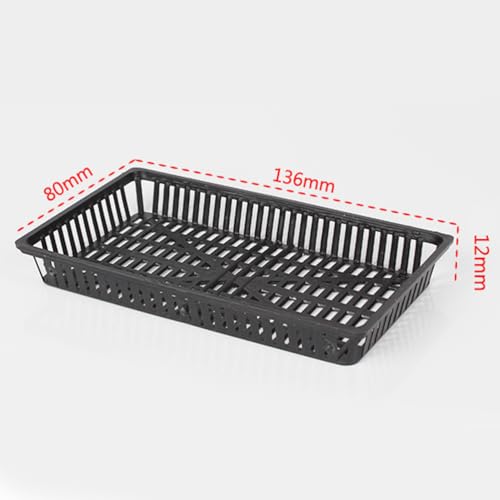Yardwe 10-Pack Aquarium Planting Baskets Plastic Aquatic Plant Pots with Drainage Holes for Fish Tank Water Grass and Pond Plant Growth