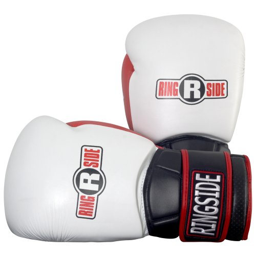 Ringside Pro Style IMF Tech Boxing Training Sparring Gloves - color: White, size: 18 Ounce