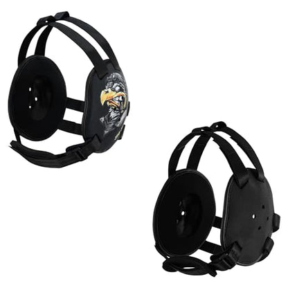 ROAR-INT BJJ Ear Guard New Easy to Adjust Design Wrestling Protective Headgear Wrestling Ear Guard MMA Jiu Jitsu - color: Tiger-Eagle/Black (2pcs)