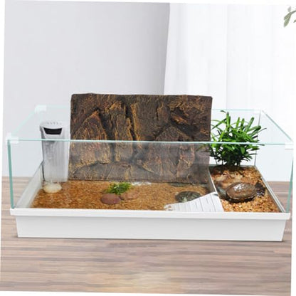 BESPORTBLE Realistic Rock Texture Aquarium Backdrop 3D Scenic Reptile Tank Background Board Qinglong Stone Decoration Easy Install Versatile Habitat Mat