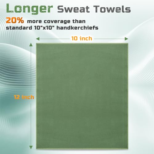 20 Pack 12"x10" Microfiber Sweat Absorbing Handkerchiefs for Men, Quick-Dry Sweat Rags Towels for Face, Neck, Gym - color: 20darkblue