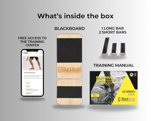 BlackBoard® Foot Trainer incl. Workshop & Training Center | Effective foot strengthening and stabilization | Leg axis training for joint pain prevention | Balance- and Stabilization trainer