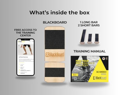 BlackBoard® Foot Trainer incl. Workshop & Training Center | Effective foot strengthening and stabilization | Leg axis training for joint pain prevention | Balance- and Stabilization trainer