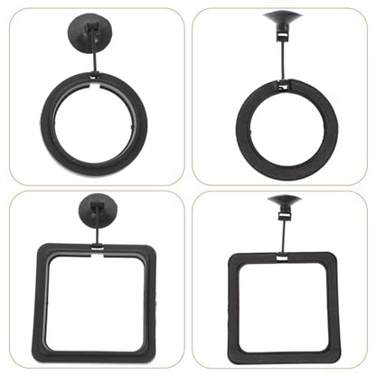 HOMSFOU 4pcs Aquarium Feeding Rings Fish Food Retaining Circles Reusable Portable Fish Feeder Rings with Suction Cups for Tank Feeding Aquarium Accessories