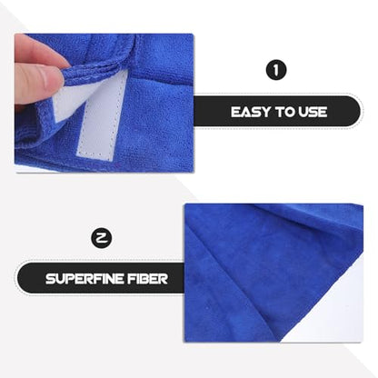 ULTECHNOVO Sports Sweat Towel with Hook and Loop Fast Dry Microfiber Gym Towel for Yoga Fitness Outdoor Sports in Royal Blue Portable for Travel and Workout