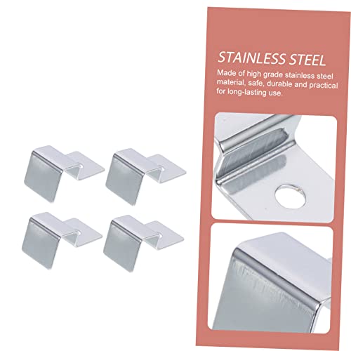 BESPORTBLE 20pcs Stainless Steel Fish Tank Lid Supports Aquarium Cover Holders for Glass Tanks Easy Installation Suitable for Various Aquatic Environments Elegant Design
