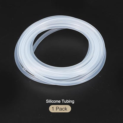 1m(3.3ft) 1.5mm(1/16") ID x 3mm(1/8") OD Silicone Tubing Clear Industrial Plastic Tubing Pure Silicone Hoses for Pump Siphoning Draining Irrigation Brewing - color: Clear, size: 1/16" x 1/8"