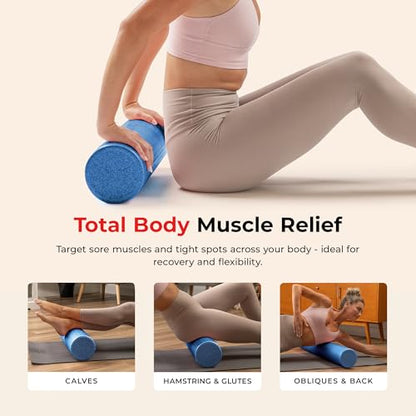 Sunny Health & Fitness 36" Blue High-Density Yoga Foam Roller - color: Blue, size: 36-Inch