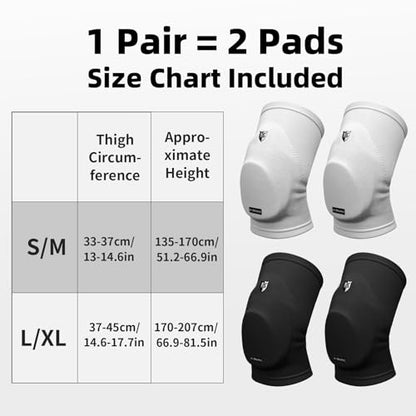 K-Shield Knee Pads for Wrestling, Jiu Jitsu, MMA, Muay Thai, Judo - color: White, size: L/XL